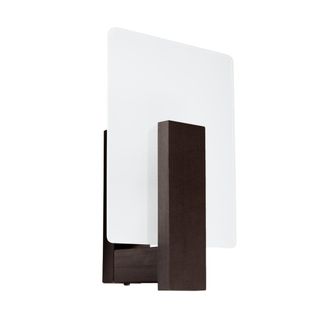 Sollux Lighting L&aacute;mpara de pared desgarrar madera, vidrio alt. 31 cm