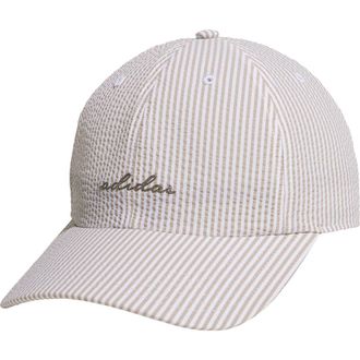 adidas Seersucker Baseball Cap in Wonder Cargo Khaki/Clay Grey at Nordstrom Rack