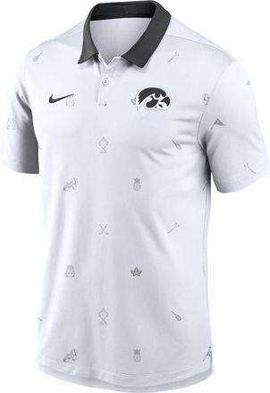 Nike Iowa Vapor Pattern Nike Mens Dri-FIT College Polo in White | 00HT064NIA-RNS