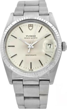 Tudor Pre-owned Tudor Prince Oysterdate Quartz Silver Dial Mens Watch 91534N
