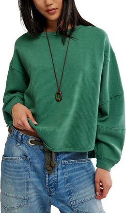 Free People Total Eclipse Oversize T-Shirt in Uncut Emerald at Nordstrom, Size Medium
