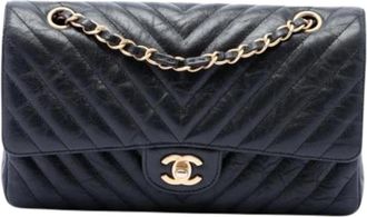 Chanel Pre-owned Vintage Quilted Double Flap Shoulder Bag - Dames - Vintage Schoudertas - Zwart - ONE Size - Vintage