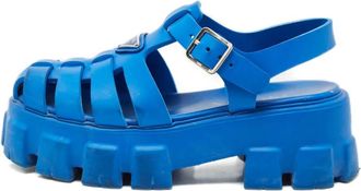 Prada Sandali Monolith con plateau - Blu