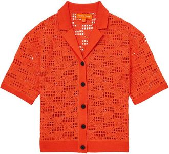 Reiss Fleur Crochet Cuban Shirt