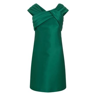 Alberta Ferretti Korte Jurk - Dames - Feestkleedjes - Groen - XS - Polyester - Kleedjes