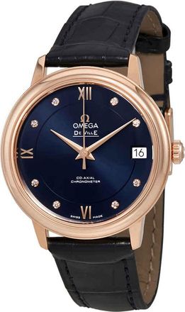 Omega De Ville Prestige Blue Diamond Dial Ladies Watch 424.53.33.20.53.001