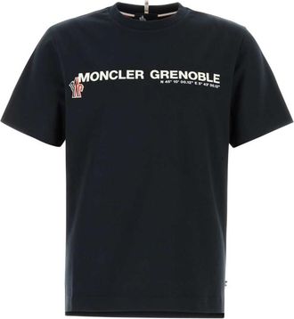 Moncler Navy Blue Cotton T-shirt