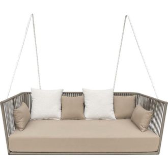 Milani Home Velasco - divano altalena con struttura in alluminio verniciato taupe