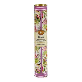 Bigbuy Juego De Varitas De Incienso En Lata - Violetas (12 X 30 Unidades) + Soporte