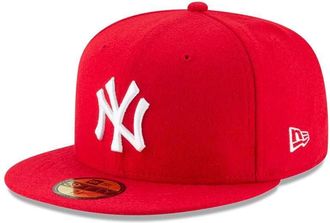 New Era 59Fifty New York Yankees SC WH Fitted Hat (Red/White) Mens MLB Cap