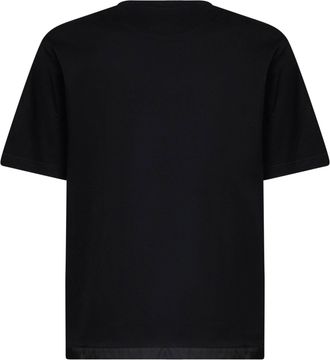 Prada Mens Crewneck T-Shirt Black Cotton T-Shirts And Polos