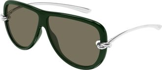 Bottega Veneta Zonnebril - unisex - Accessoires - Groen - Maat: 61 MM