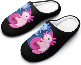 Generic Yingyang Axolotl Mens Slippers Comfortable And Non-slip Cotton Slipper Shoe for House