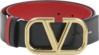 Valentino Belts, female, Black, Size: 70 CM VLogo Signature Reversible Belt