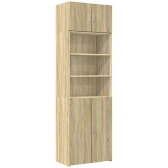 vidaXL Storage Cabinet Sonoma Oak 70x42.5x225 cm Engineered Wood Vidaxl