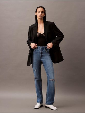 Calvin Klein Jeans Calvin Klein Womens High Rise Straight Jeans - Blue - 24W x SL