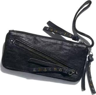 Free People Womens Distressed Wallet In Black