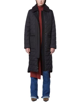 Andrew Marc Rhombus Quilted Long Jacket