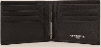 Oswin Hyde Mens Sloane Black Money Clip Wallet