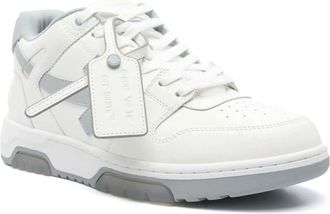 Off-white Mens Sneakers Out Of Office White-Grey Upper: Leather Trainers White/grey