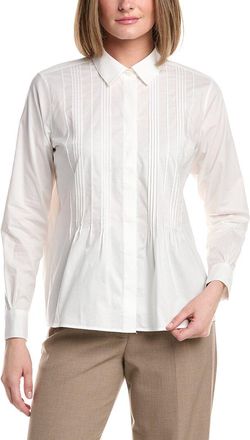 Brooks Brothers Poplin Placket Relaxed Blouse