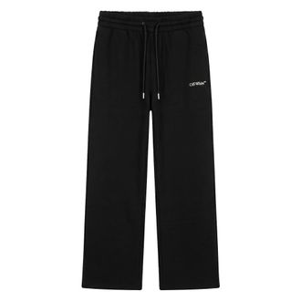 Off-white Pantalones rectos con cintura el&aacute;stica - Trousers - Hombre - Negro - 2XL