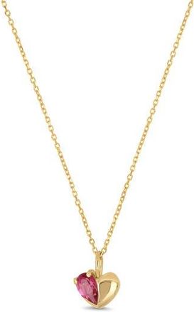 Bony Levy 14K Gold Heart Pendant Necklace in Gold/pink at Nordstrom Rack, Size 18