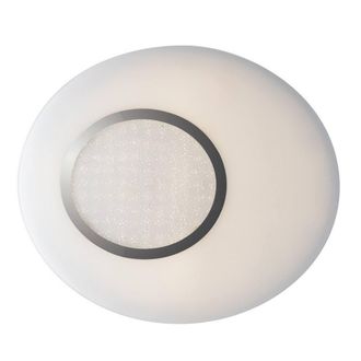 Netlighting Gioia LED Round Flush Decorative Ceiling Lamp White Chrome 4000K