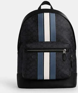 Coach Mens West Backpack in Black | PVC