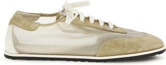 Dear Frances Beige Calf Leather Bos Taurus Low Top Womens Sneakers