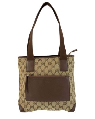 Gucci Brown Gg Canvas & Leather Tote (Authentic Pre-Loved)