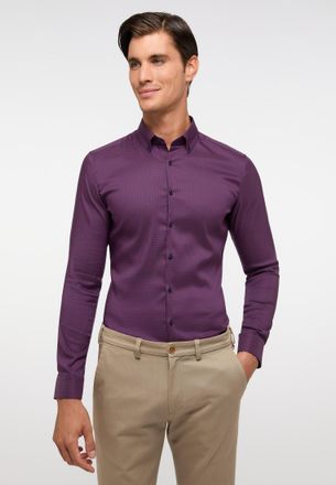 Eterna Langarmhemd ETERNA SUPER SLIM, Herren, Gr. 39, Normalgr&ouml;ssen, rot (dunkelrot), Twill, 4% Elasthan, 26% Polyamid, 70% Lyocell, schmal, Manschette, Hemd