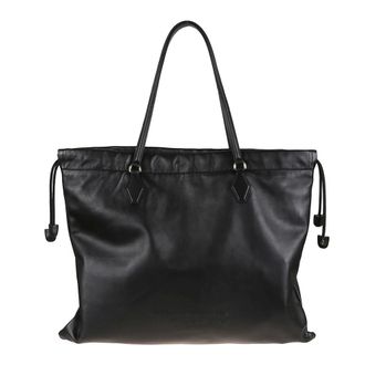 Jimmy Choo London Tassen, Dames, Zwart, ONE Size, Leer, Drawstring Tote