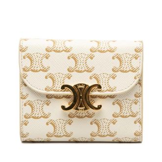 Celine Pre-owned Celine Triomphe Coated Canvas Triomphe Trifold Wallet Ladies 7FREITUQCSYHEJLG