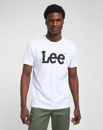 Lee T-Shirt LEE Lee T-Shirt Woobly Logo T-Shirt, Herren, Gr. XXL, weiss (wei&szlig;), Obermaterial: 100% Baumwolle CO., Shirts T-Shirt