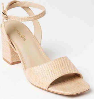 Seychelles Womens Simple Pleasures Raffia Heel Sandals In Blush