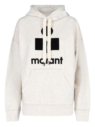 Isabel Marant Mansel logo hooded hoodie - Neutrals