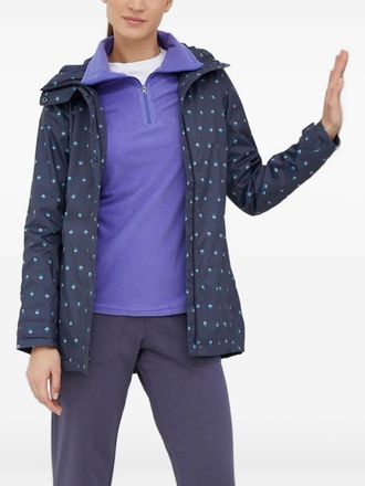Columbia wave-print hooded jacket - women - Polyester - 38 - Purple