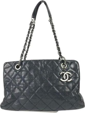 Chanel Pre-owned Shoulder Bags, female, Black, Size: ONE SIZE Pre-owned Leather chanel-bags