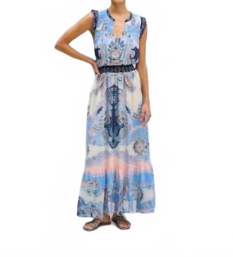 Allison New York Womens Mara Dress In Azure Paisley