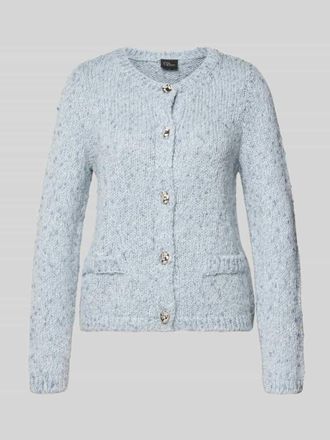 s.Oliver Black Label Regular Fit Strickjacke mit Alpaka-Anteil in Hellblau, Gr&ouml;&szlig;e 38
