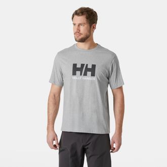 Helly Hansen T-Shirt HELLY HANSEN HH LOGO T-SHIRT 3.0, Herren, Gr. XXL, grau melange, Jersey, Obermaterial: 100% Baumwolle, bedruckt, unifarben, Basic h&uuml;ftbedecken