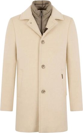 Moorer Single-Breasted Coats, male, Beige, M, Jerod Coat