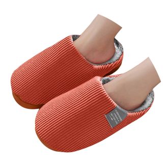 Generic Womens Cozy Memory Foam Slippers Indoor Outdoor Slip On House Shoes Non Slip Soft Plush Cotton Slippers Women Comfy Warm Fuzzy Lined Winter Shoes Fash