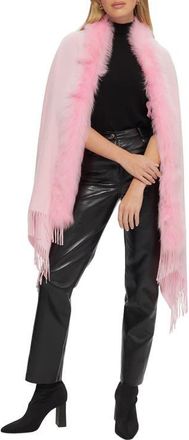Gorski Cashmere Stole With Trim in Light Pink at Nordstrom