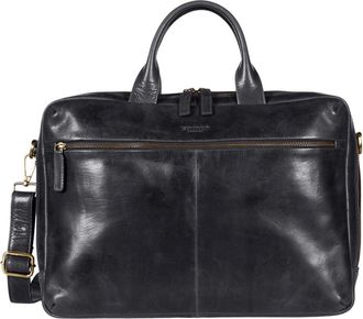 Howard London Laptop Bag - Heren - Laptoptassen - Zwart - ONE Size - Leer - Tassen