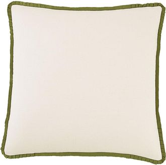 Ballard Designs Alouette Pleated Trim Pillow Cover - Dusty Blue 20 x 20 - Ballard Designs