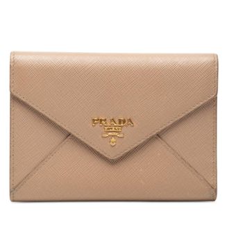Prada Beige Leather Wallet (Tri-Fold) (Pre-Owned)