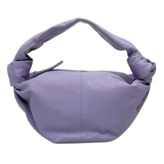 Bottega Veneta Pre-owned Double Knot Schoudertas - Dames - Pre-owned - Paars - Maat: ONE Size Leer