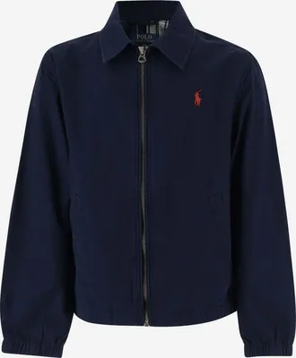 Polo Ralph Lauren Boys Cotton Jacket With Logo Navy